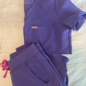 Figs Vibrant Blue Scrub Set